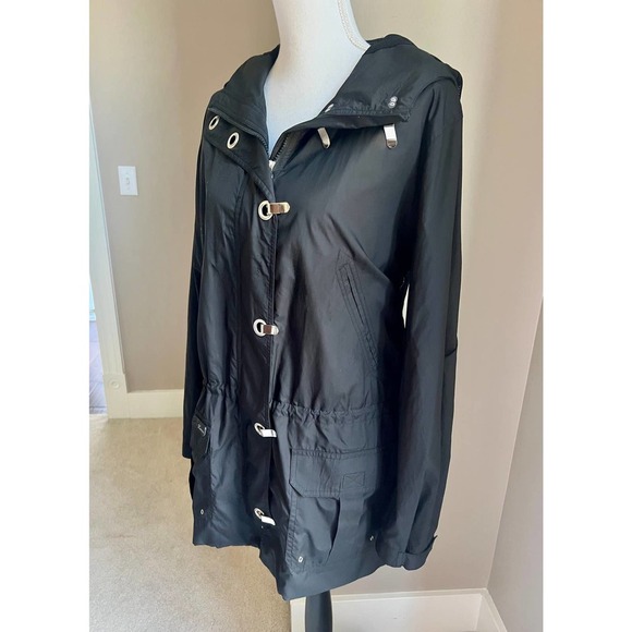 Lauren Ralph Lauren black full zip rain jacket size L - Picture 2 of 6